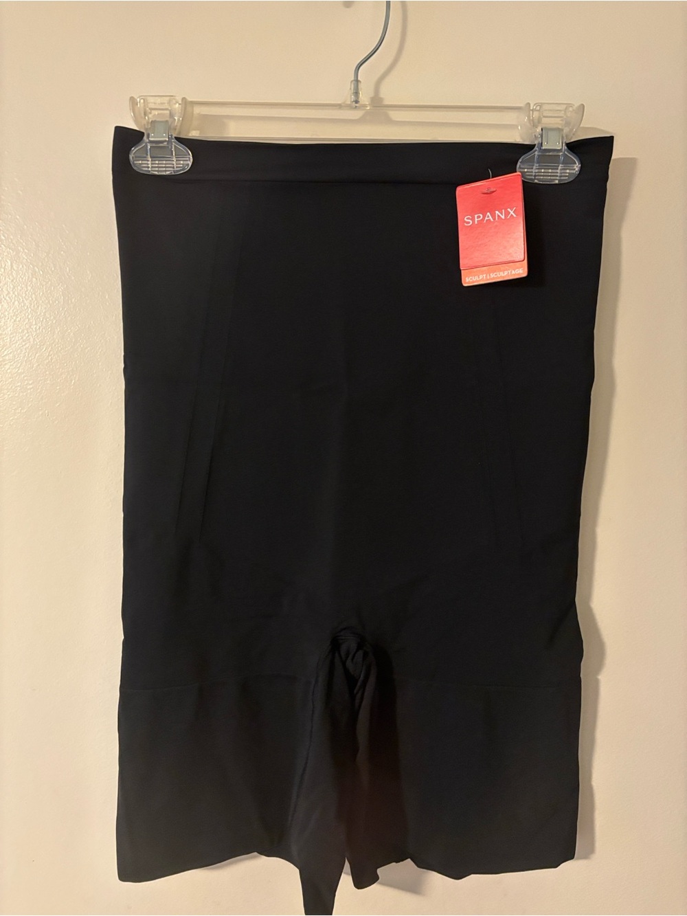 SPANX Black High Waist Shaping Mid-Thigh Shorts